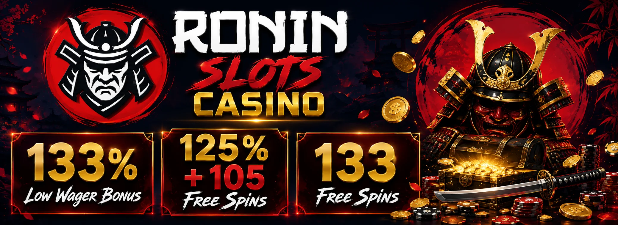 RON-KATANA: 125% plus 105 free spins from C$30